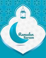 fondo simple con ilustración de tema de ramadan kareem vector