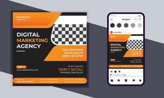 Social Media Post Banner Design. Digital Marketing Agency Banner Design. Vector Design. Modern Layout Template. Post Banner Template. Business Banner Design