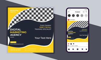 Social Media Post Banner Design. Digital Marketing Agency Banner Design. Vector Design. Modern Layout Template. Post Banner Template. Business Banner Design