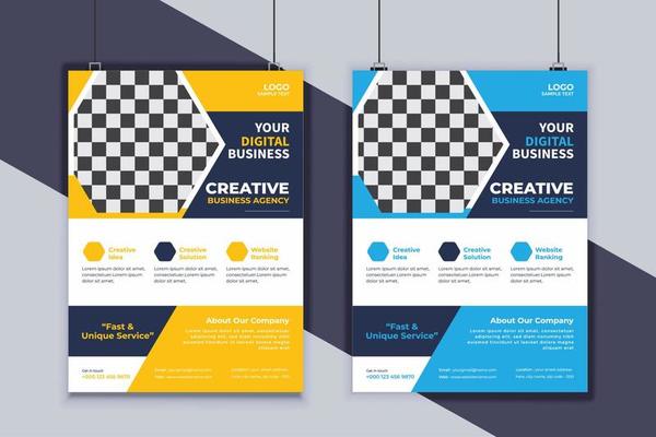 Business Flyer Design Vector Template. Creative Business Flyer Design. Modern Layout Design. Corporate Business Cover Design