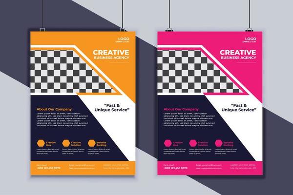 Business Flyer Design Vector Template. Creative Business Flyer Design. Modern Layout Design. Corporate Business Cover Design