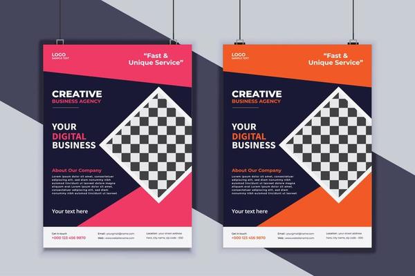 Business Flyer Design Vector Template. Creative Business Flyer Design. Modern Layout Design. Corporate Business Cover Design