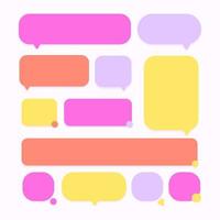 Simple Colorful Pastel Bubble Mobile Chat vector