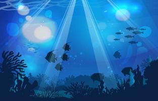 Peaceful Blue Ocean Light Background vector
