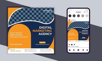 Social Media Post Banner Design. Digital Marketing Agency Banner Design. Vector Design. Modern Layout Template. Post Banner Template. Business Banner Design