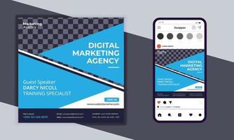 Social Media Post Banner Design. Digital Marketing Agency Banner Design. Vector Design. Modern Layout Template. Post Banner Template. Business Banner Design