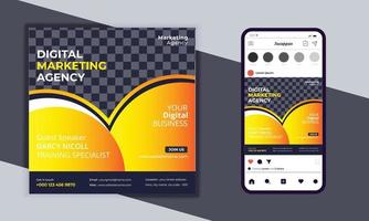 Social Media Post Banner Design. Digital Marketing Agency Banner Design. Vector Design. Modern Layout Template. Post Banner Template. Business Banner Design