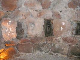 Ruins of ancient Sunuxi Nuraghe megalithic building in Sardinia, photo