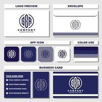 Creative initial S E A monogram logo design with business and envelope template vector