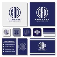Creative letter C R D monogram logo design with business card template