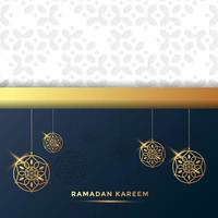 Ilustración de vector de fondo de tarjeta de felicitación de ramadán kareem