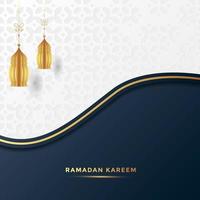 Ilustración de vector de fondo de tarjeta de felicitación de ramadán kareem