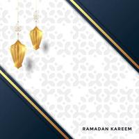 Ilustración de vector de fondo de tarjeta de felicitación de ramadán kareem