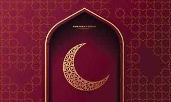 Ilustración de vector de fondo de tarjeta de felicitación de ramadán kareem