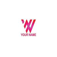 ilustración de logotipo de letra w y n adecuada para logotipos de marca y empresa vector