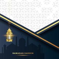 Ilustración de vector de fondo de tarjeta de felicitación de ramadán kareem