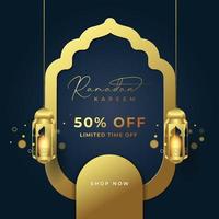 fondo de banner de venta especial de ramadan kareem vector