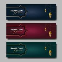 ramadan kareem banner islamic background vector illustration