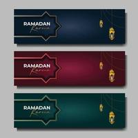 ilustración de vector de fondo islámico de ramadan kareem banner