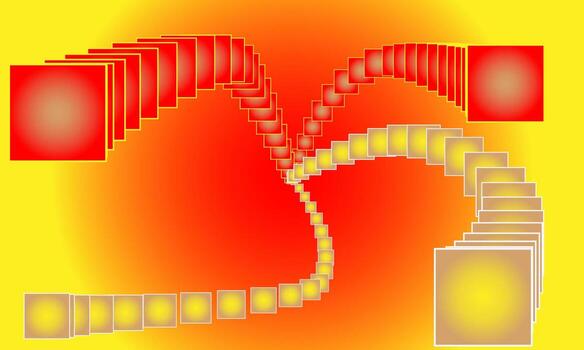 red yellow square pattern abstract background vector