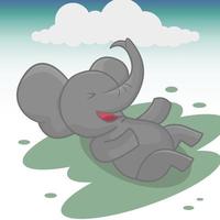 ilustración vector elefante personaje adecuado para niños producto