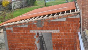 Detail of construction works in a building site photo