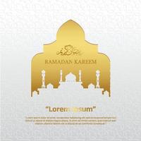 diseño de banner de saludo ramadan kareem para publicación en redes sociales y sitio web. vector