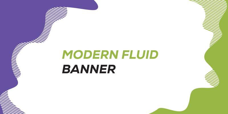 Liquid abstract background. Vector banner template for social media, web sites, Fluid wavy shapes and text