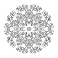 elegant line art mandala vector for design