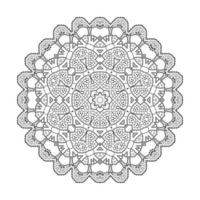 hermosa línea arte mandala vector