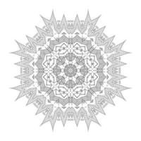 hermosa línea arte mandala vector