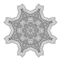 elegante diseño de mandala de arte lineal vector