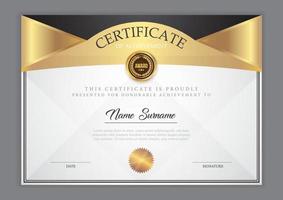 Certificate template modern style vector