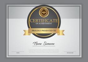 Certificate template modern style vector