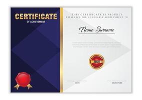 Certificate template modern style vector