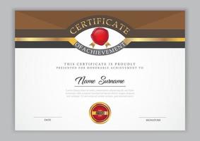 Certificate template modern style vector