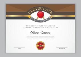 Certificate template modern style vector