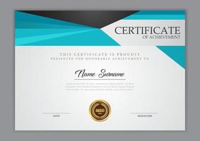 plantilla de certificado estilo moderno vector