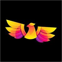 plantilla de diseño de logotipo de gradiente de águila vector
