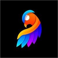 owl colorful logo design vector