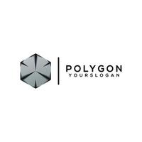 polygon gradient logo design vector