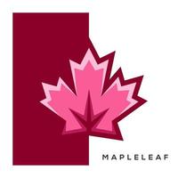 maple leaf mascot logo design vector