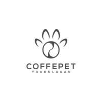 coffee pet logo design vector