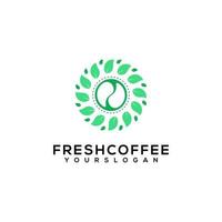 coffee plantation logo design vector