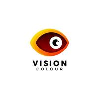 vision colorful logo design vector