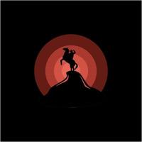 equestrian silhouette illustration vector