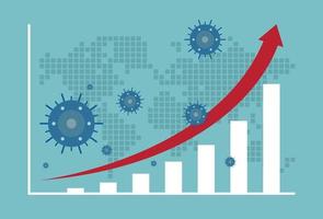 More people infected with the virus from around the world vector