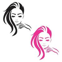 logotipo de cosmética y belleza para el cabello vector