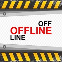 offline info banner design perfect for website and aplication developer info tools vector