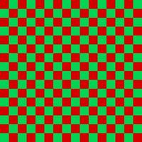 Checkered seamless red green pattern background, Christmas colors. Tablecloth pattern. vector
